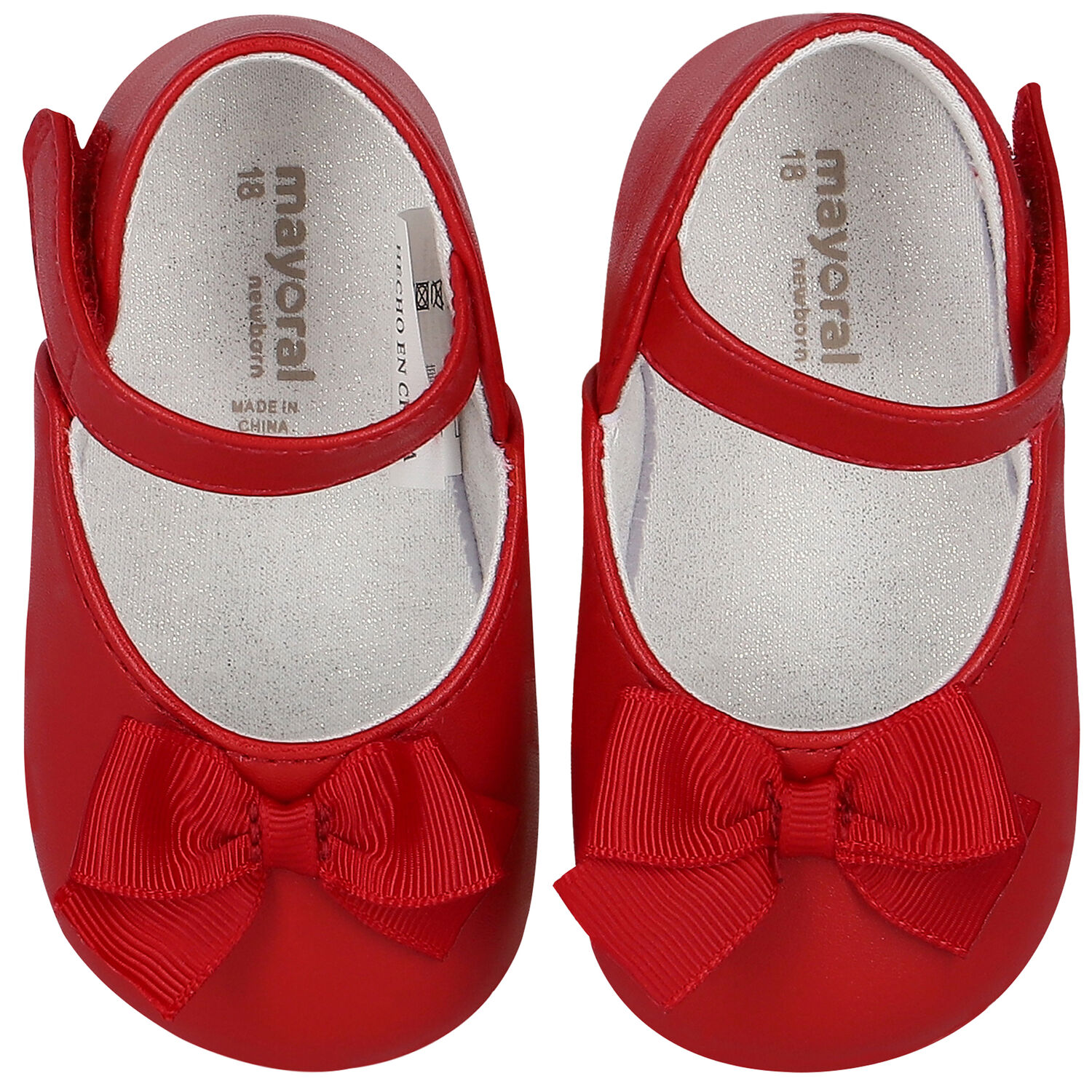 Baby Girls Red Bow Pre Walker Shoes Set, 2, hi-res